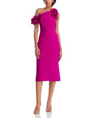 Flower Trim Sheath Dress by TERI JON BY RICKIE FREEMAN