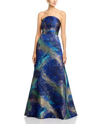 Jacquard Gown by TERI JON BY RICKIE FREEMAN