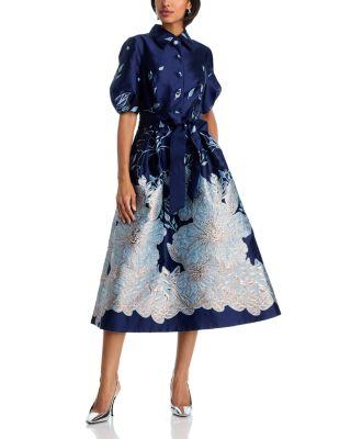 Jacquard Midi Dress by TERI JON BY RICKIE FREEMAN