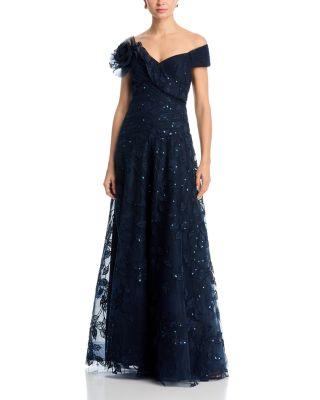 Lace Sweetheart Neck Gown by TERI JON BY RICKIE FREEMAN
