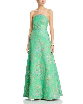 Met Floral Jacquard Gown by TERI JON BY RICKIE FREEMAN