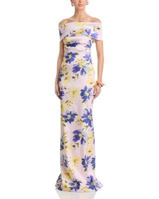 Mikado Print Gown by TERI JON BY RICKIE FREEMAN