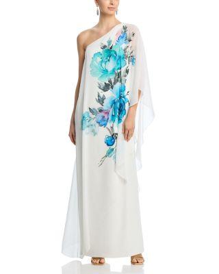 One Shoulder Column Gown by TERI JON BY RICKIE FREEMAN