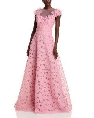 Organza Floral Gown by TERI JON BY RICKIE FREEMAN
