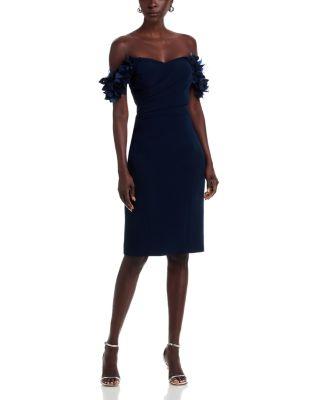 Organza Off The Shoulder Dress by TERI JON BY RICKIE FREEMAN