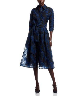 Organza Web Shirt Dress by TERI JON BY RICKIE FREEMAN