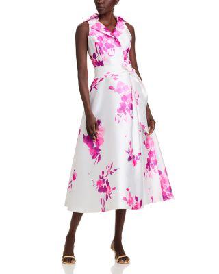 Pique Mikado Floral Dress by TERI JON BY RICKIE FREEMAN