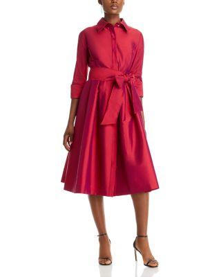 Taffeta Shirt Dress by TERI JON BY RICKIE FREEMAN
