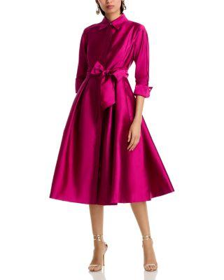 Taffeta Shirt Dress by TERI JON BY RICKIE FREEMAN