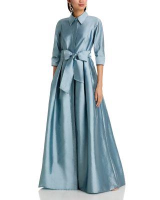 Taffeta Shirt Waist Gown by TERI JON BY RICKIE FREEMAN