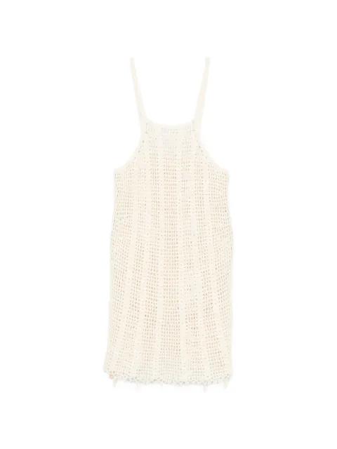 crochet-knit mini dress by TERRY PUESTO