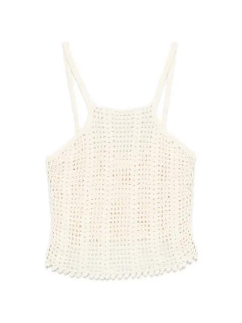 crochet-knit top by TERRY PUESTO