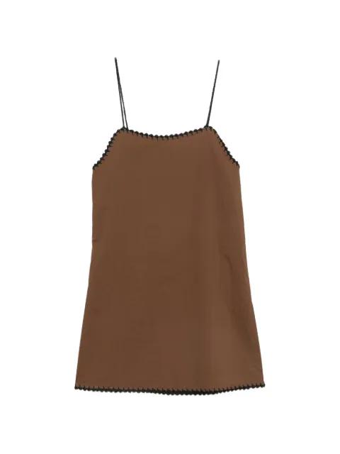 crochet-trim mini dress by TERRY PUESTO