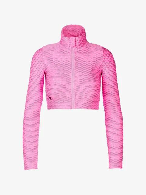 3D-textured cropped top by TESSITURA