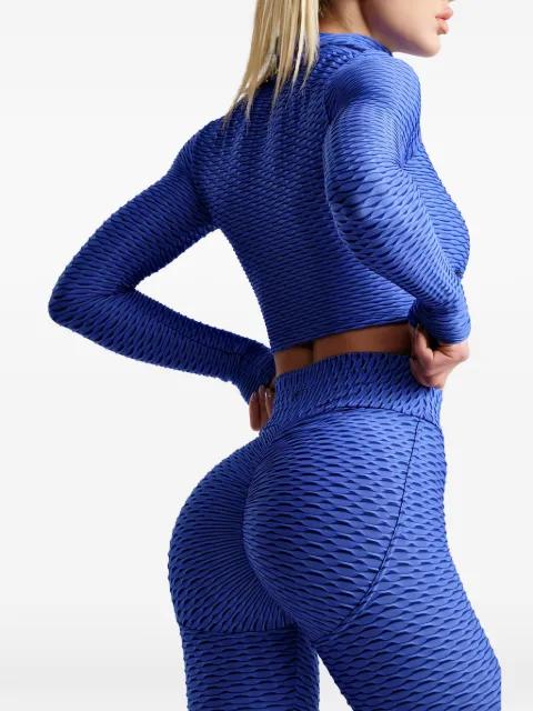 3D-textured performance leggings by TESSITURA