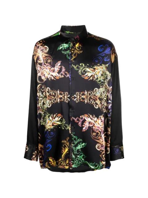 Baroque-print silk shirt by TESSITURA
