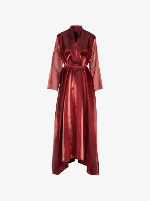 Dune mandarin-collar maxi dress by TESSITURA