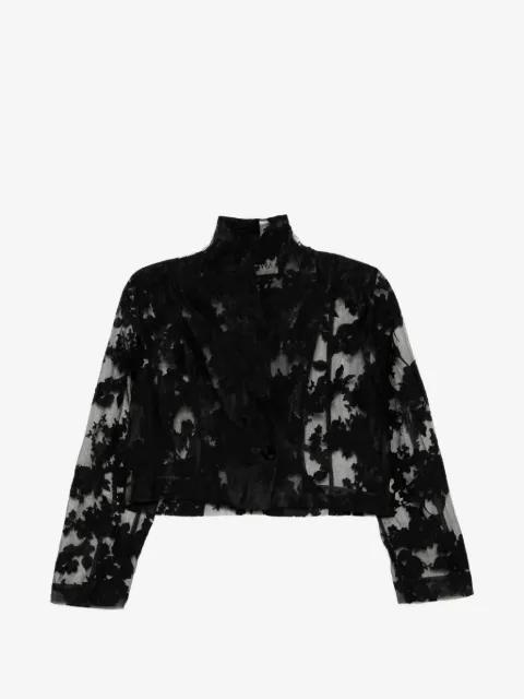 Roses organza cropped jacket by TESSITURA