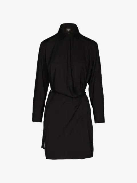 Side Shirt wrap-style mini dress by TESSITURA