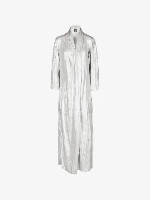 Silver Abaya metallic-effect maxi dress by TESSITURA