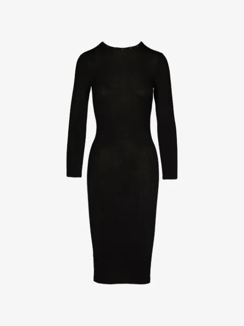 Studs long-sleeve midi dress by TESSITURA