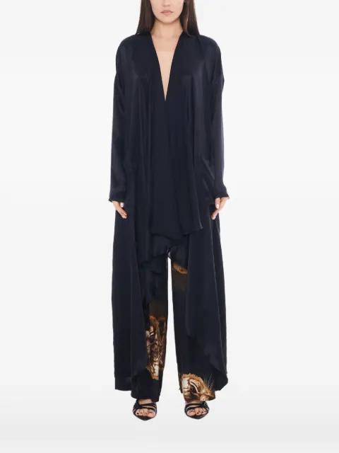 asymmetric oversized-silk coat by TESSITURA