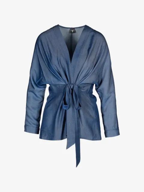 bow-fastening blouse by TESSITURA