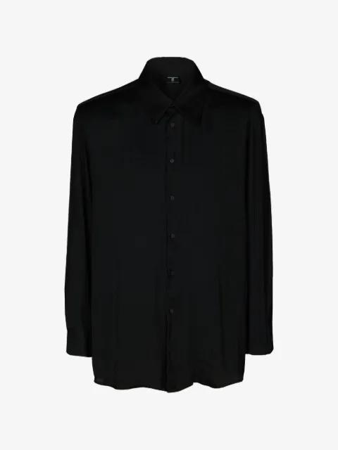 button-fastening long-sleeve shirt by TESSITURA