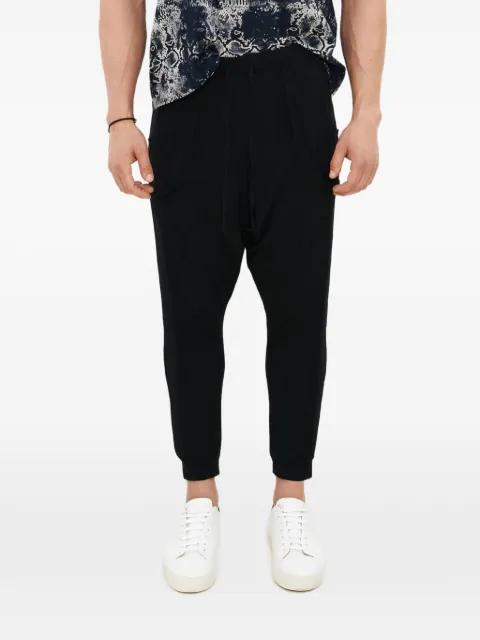 drawstring-waist drop-crotch trousers by TESSITURA
