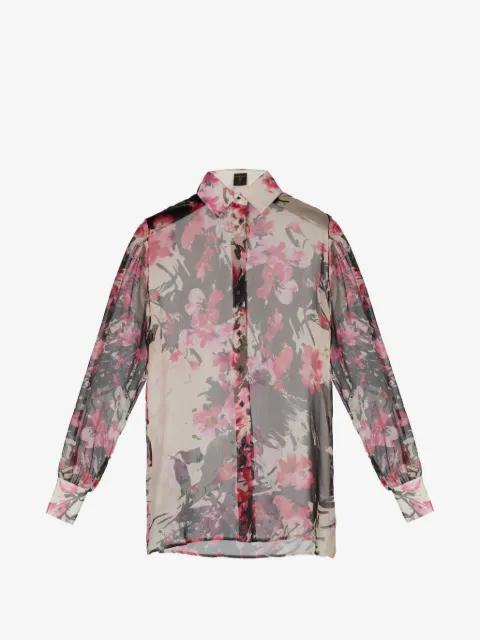 floral-print silk shirt by TESSITURA