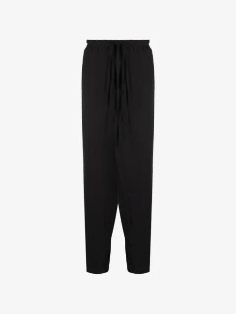 fold-panel drop-crotch trousers by TESSITURA