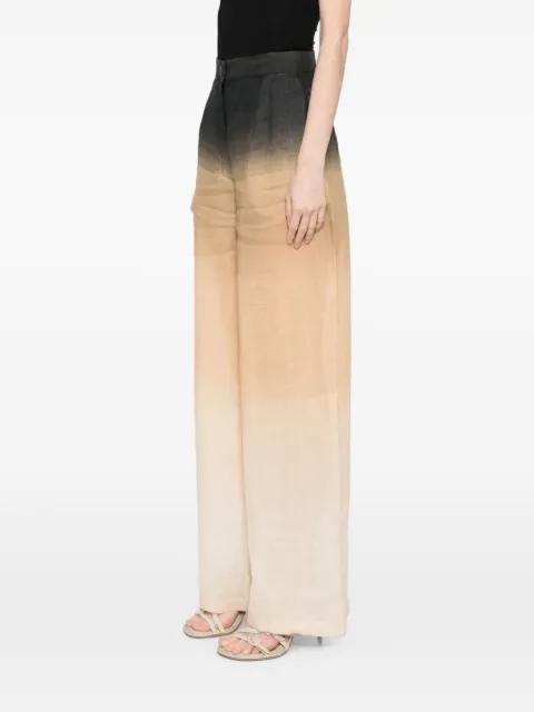 gradient-effect wide-leg trousers by TESSITURA