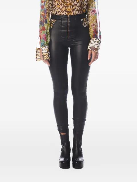 high-waisted stud-embellished trousers by TESSITURA