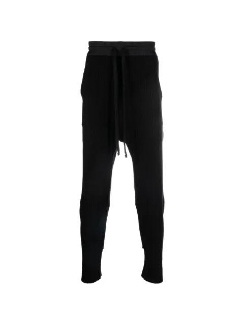 knitted drawstring-waist trousers by TESSITURA