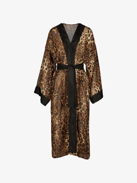 leopard-print midi robe by TESSITURA
