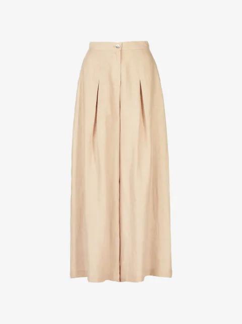 linen wide-leg palazzo pants by TESSITURA