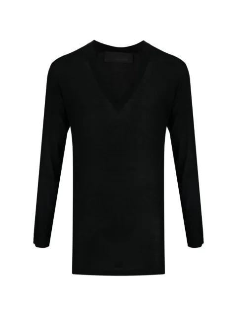 long-sleeve V-neck T-shirt by TESSITURA
