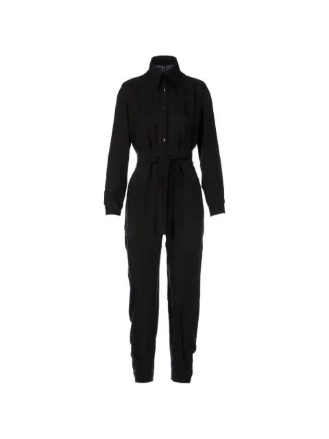 long-sleeve crystal-buttons jumpsuit by TESSITURA