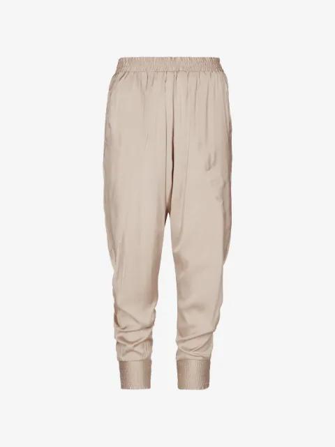 low-crotch tapered trousers by TESSITURA