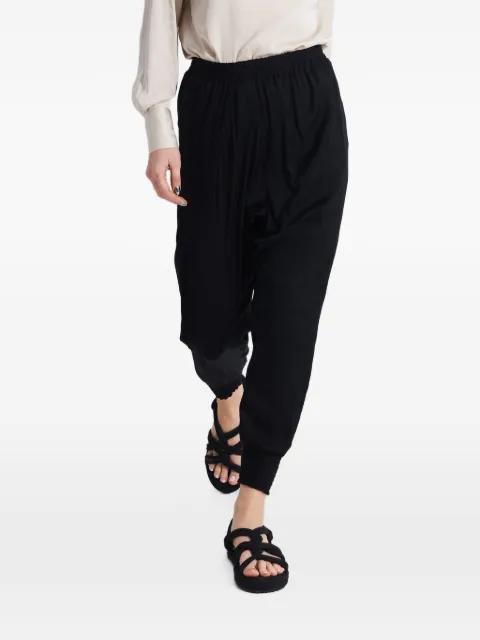 low-crotch tapered trousers by TESSITURA