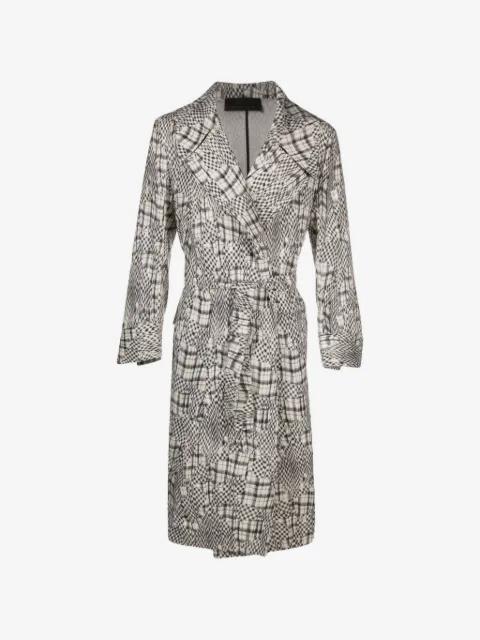 monochrome patchwork overcoat by TESSITURA