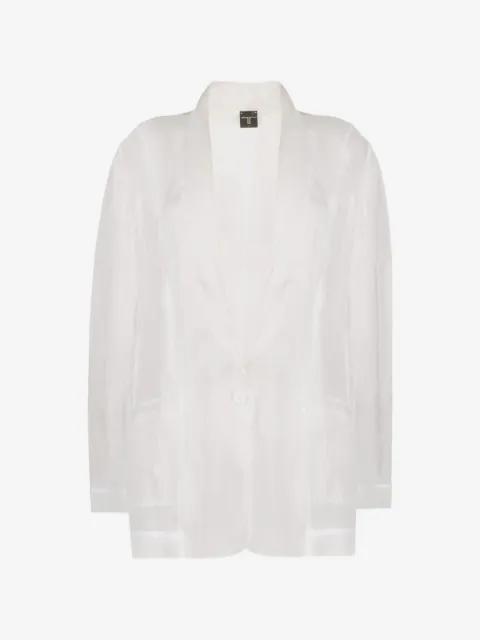 organza-silk sheer blazer by TESSITURA