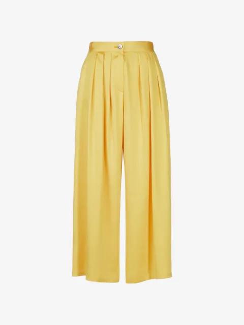 pleated palazzo trousers by TESSITURA