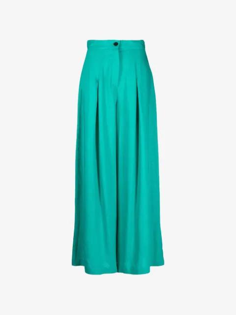 pleated wide-leg trousers by TESSITURA