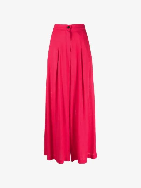 pleated wide-leg trousers by TESSITURA