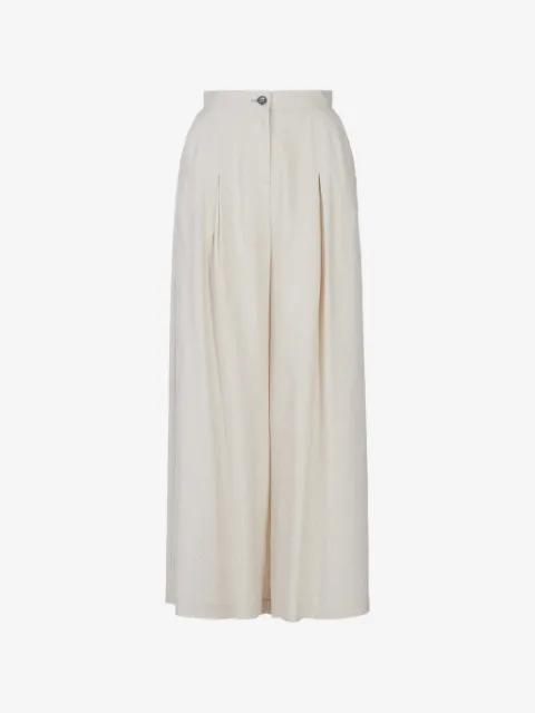pleated wide-leg trousers by TESSITURA