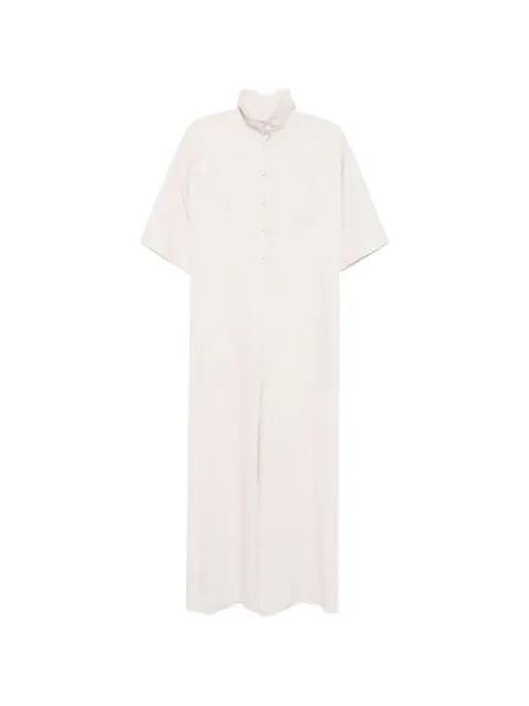 short-sleeve crystal-embellished jumpsuit by TESSITURA