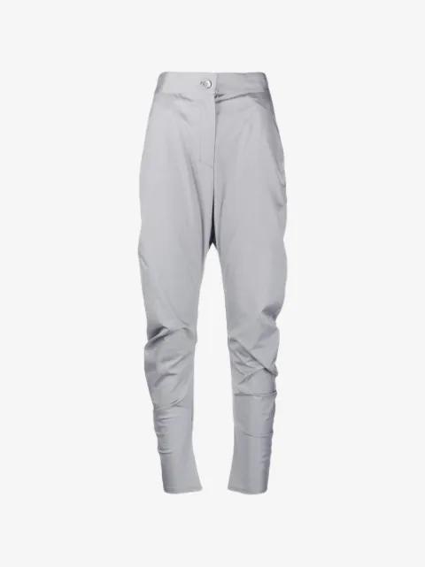silk tapered trousers by TESSITURA