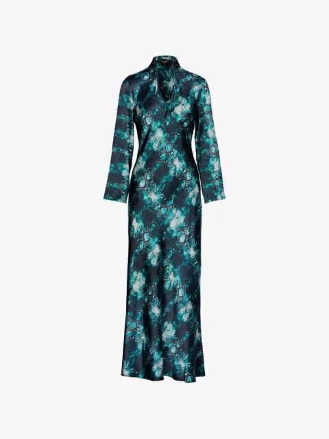 snake-print maxi dress by TESSITURA