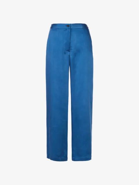 straight-leg cupro trousers by TESSITURA